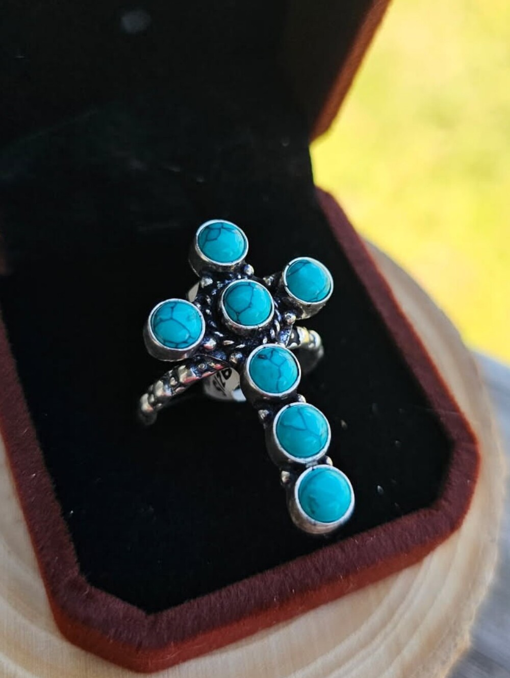 Native American Genuine Turquoise Size 9 Ring